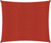 vidaXL Zonnezeil 160 g/m² 2x2,5 m HDPE rood