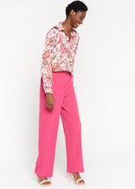 LOLALIZA Hemd met paisleyprint - Koraal - Maat 42