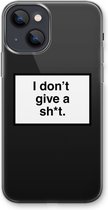 CaseCompany® - iPhone 13 mini hoesje - Don't give a shit - Soft Case / Cover - Bescherming aan alle Kanten - Zijkanten Transparant - Bescherming Over de Schermrand - Back Cover