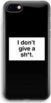 CaseCompany® - iPhone SE 2020 hoesje - Don't give a shit - Soft Case / Cover - Bescherming aan alle Kanten - Zijkanten Transparant - Bescherming Over de Schermrand - Back Cover