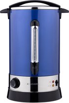 Navaris glühweinketel met temperatuurregelaar 18L - RVS glühweinkoker met tap - Warm water ketel - Thermostaat - Oververhittingsbeveiliging - Blauw