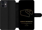 Bookcase Geschikt voor iPhone 12 telefoonhoesje - Brazilië - F1 - Circuit - Met vakjes - Wallet case met magneetsluiting - Cadeau voor man