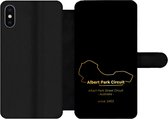 Bookcase Geschikt voor iPhone X telefoonhoesje - Australië - F1 - Circuit - Met vakjes - Wallet case met magneetsluiting - Cadeau voor man