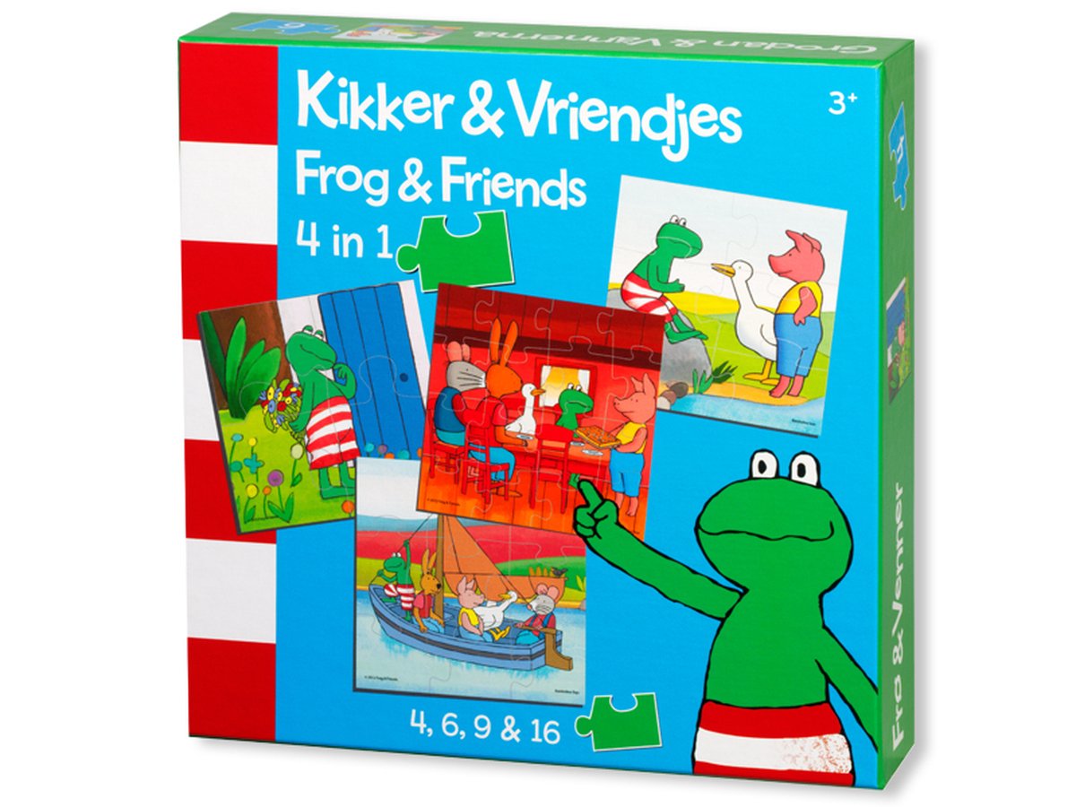 Kikker & Vriendjes 4-in-1 Puzzel | Muziek | bol.com