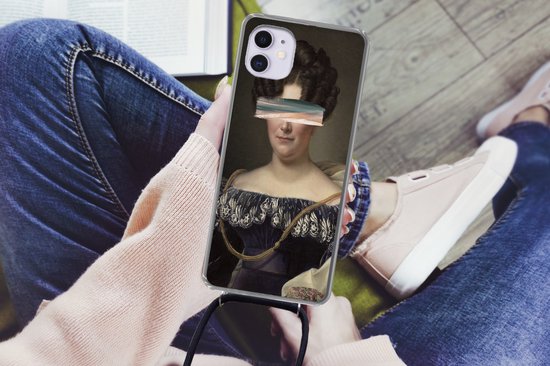 Coque avec cordon iPhone 11 - Peinture - Peinture - Arc-en-ciel - Siliconen - Bandoulière - Coque arrière avec cordon - Coque pour téléphone avec cordon - Coque avec corde