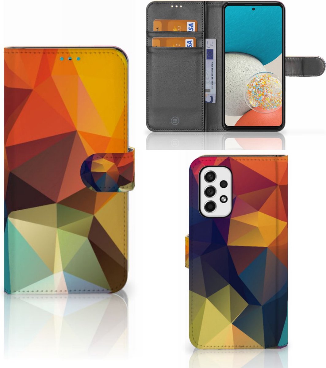 Samsung Galaxy A53 Book Case Polygon Color