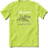 A-10 Warthog Vliegtuig T-Shirt | Unisex leger Kleding | Dames - Heren Straaljager shirt | Army F16 | Grappig bouwpakket Cadeau | - Groen - M