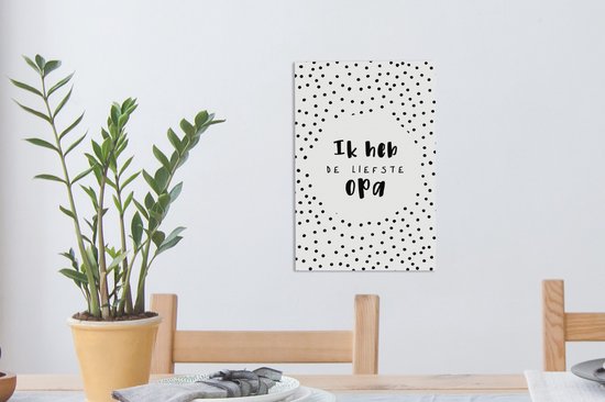 Toile Peinture Proverbes - Citations - 'I Have The Sweetest Grandpa' - 20x30 cm - Décoration murale