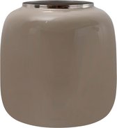 Vaas Art Deco 545 taupe / zilver