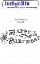 Happy Birthday Mounted A6 Rubber Stamp (HB I)