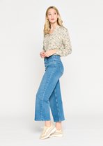 LOLALIZA Blouse met bloemenprint - Ecru - Maat 46