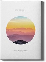Walljar - Sunrise Mountain Altmünster - Muurdecoratie - Canvas schilderij