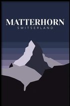 Walljar - Matterhorn Switserland Night II - Muurdecoratie - Poster met lijst