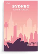 Walljar - Australië Sydney Skyline - Muurdecoratie - Poster