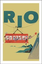 Walljar - Rio - Muurdecoratie - Poster met lijst