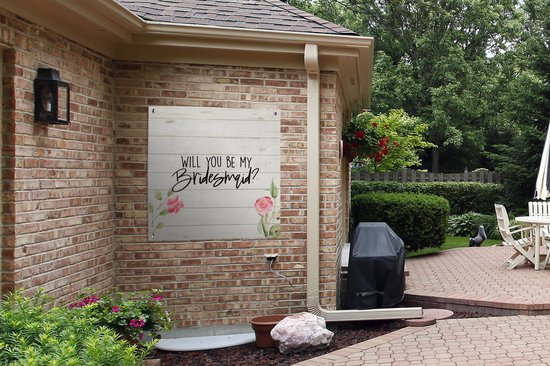 Serviette de jardin Mariée - Demoiselle d'honneur - Mariage - 100x100 cm