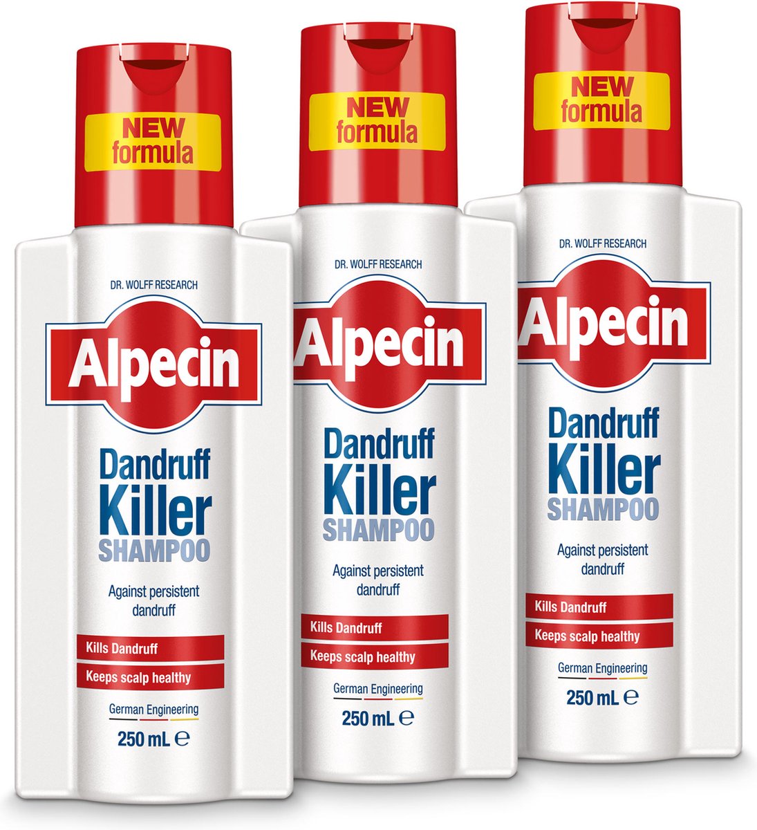 Alpecin Dandruff Killer Anti Roos Shampoo 3x 250ml | Effectief verwijdert en voorkomt roos