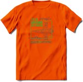 F-18 Vliegtuig T-Shirt | Unisex leger Kleding | Dames - Heren Straaljager shirt | Army F16 | Grappig bouwpakket Cadeau | - Oranje - 3XL