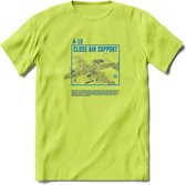 A-10 Warthog Vliegtuig T-Shirt | Unisex leger Kleding | Dames - Heren Straaljager shirt | Army F16 | Grappig bouwpakket Cadeau | - Groen - L