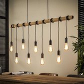 Hanglamp Eetkamer 9L bamboo wikkel / Oud zilver - Industrieel meubels - Industrieel hanglampen - industriële Design Plafond lamp