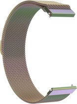 Strap-it Milanese horlogeband 20mm - universeel - regenboog