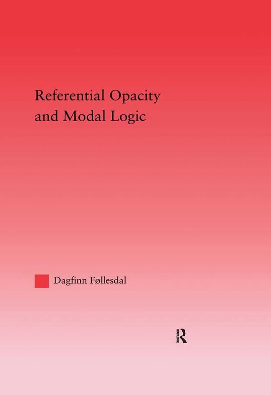 Referential Opacity and Modal Logic - cover
