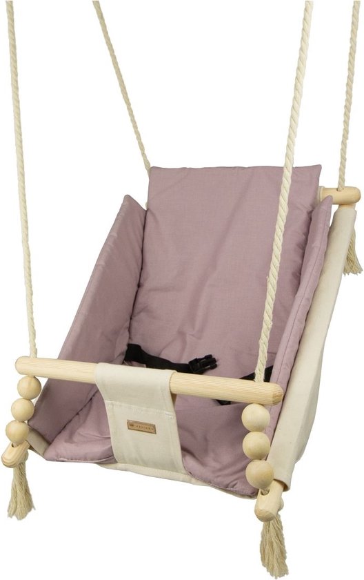 Babywiegschommel - max. 20 kg - crème, lichtroze van Childhome — afbeelding 3