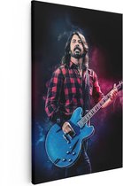 Artaza - Peinture sur Canevas - David Grohl avec sa guitare - 40x60 - Petit - Photo sur Toile - Impression sur Toile