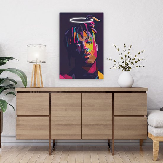 Artaza - Peinture sur Canevas - Juice wrld en style abstrait - 40x60 - Petit - Photo sur Toile - Impression sur Toile
