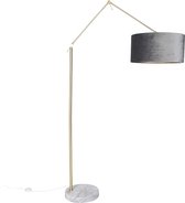 QAZQA editor - Moderne Vloerlamp | Staande Lamp met kap - 1 lichts - H 1908 mm - Grijs - Woonkamer | Slaapkamer