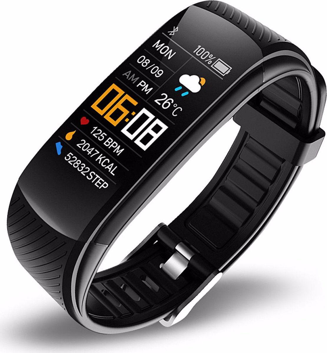 Denver BFH-17 - Activity Tracker - Fitnessband - Hartslagmeter - Bloeddrukmeter - IP67 waterproof - Stappenteller - Zwart