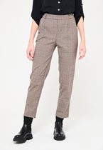 LOLALIZA Klassieke broek met fijne ruit - Grijs - Maat 40
