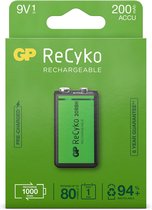 GP Recyko Gp Oplaadbaar Batterij 9v A1 200mah