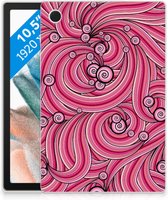 Cover Samsung Galaxy Tab A8 2021 TPU Siliconen Hoes Swirl Pink met transparant zijkanten