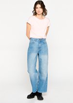 LOLALIZA Basic T-shirt - Licht Roze - Maat XL