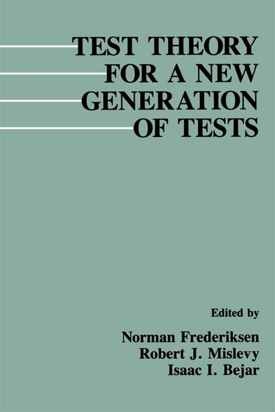 Test Theory for A New Generation of Tests - cover