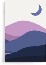 Walljar - Purple Desert III - Muurdecoratie - Poster