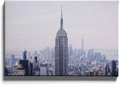 Walljar - New York - Manhattan - Muurdecoratie - Canvas schilderij