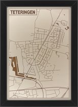 Houten stadskaart van Teteringen