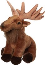 Pluche Eland knuffel van 26 cm - Dieren speelgoed knuffels cadeau - Knuffeldieren/beesten