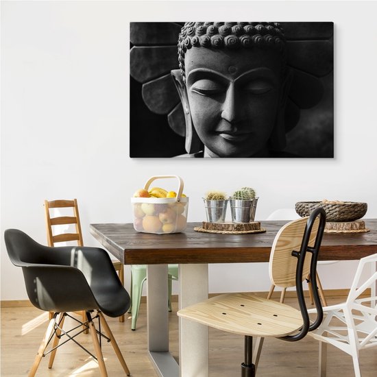 Peinture - Tête de Bouddha, Impression Premium