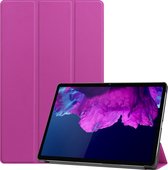 Lenovo Tab P11 Hoes Luxe Book Case Hoesje - Lenovo Tab P11 Hoes Cover (11 inch) - Paars