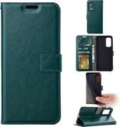 LuxeBass Boekhoesje geschikt voor iPhone 13 Pro Max - Groen - telefoonhoes - gsm hoes - telefoonhoesjes