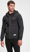 BLACK AND GOLD HOODIE MET ZIPPER black XL