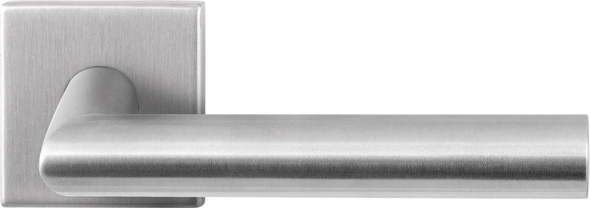 GPF1020.02 Mai deurkruk op vierkante rozet RVS, 50x50x8mm