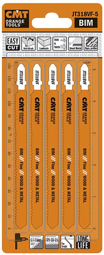 Jeu De 5 Lames à Métal En HSS 13,2cm T318A Pour Scie Sauteuse SOMAFIX