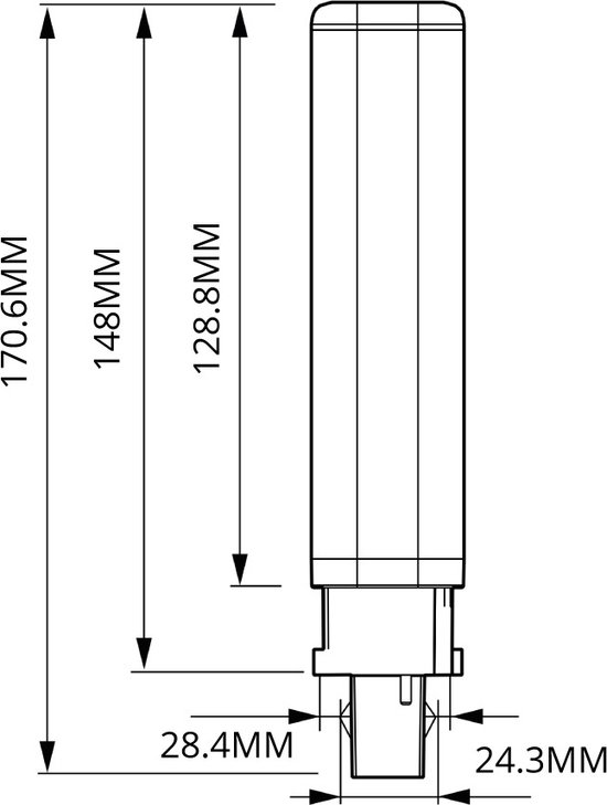 Philips Ledlamp Philips CorePro PL-C 2P 26W 900 Lumen 830 warm wit