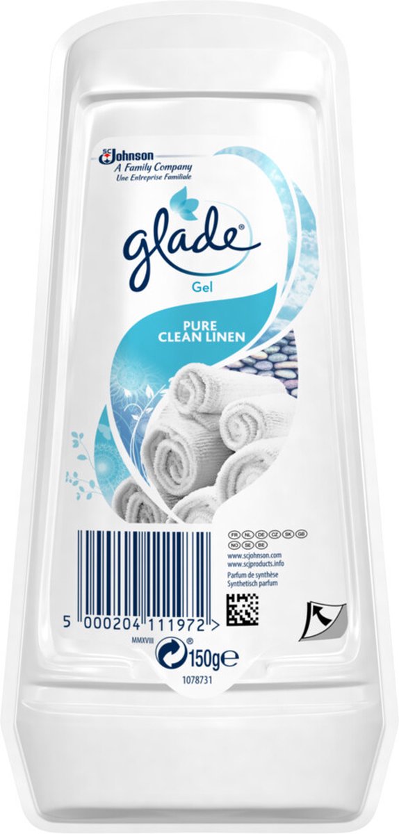 Luchtverfrisser Glade Continu Pure Clean Linen 150gr - 8 stuks