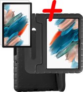 Samsung Galaxy Tab A8 Hoes Kinderhoes Met Screenprotector - Samsung Galaxy Tab A8 Screenprotector Glas - Kindvriendelijke Samsung Tab A8 Cover Kids Case Zwart