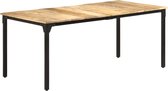 Decoways - Eettafel 180x90x76 cm ruw mangohout